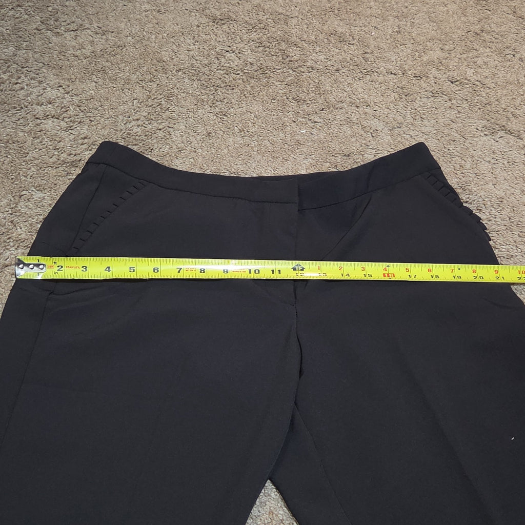 Zac & Rachel Black Dress Pants 14 Pleated Pocket Stretch Career NWOT