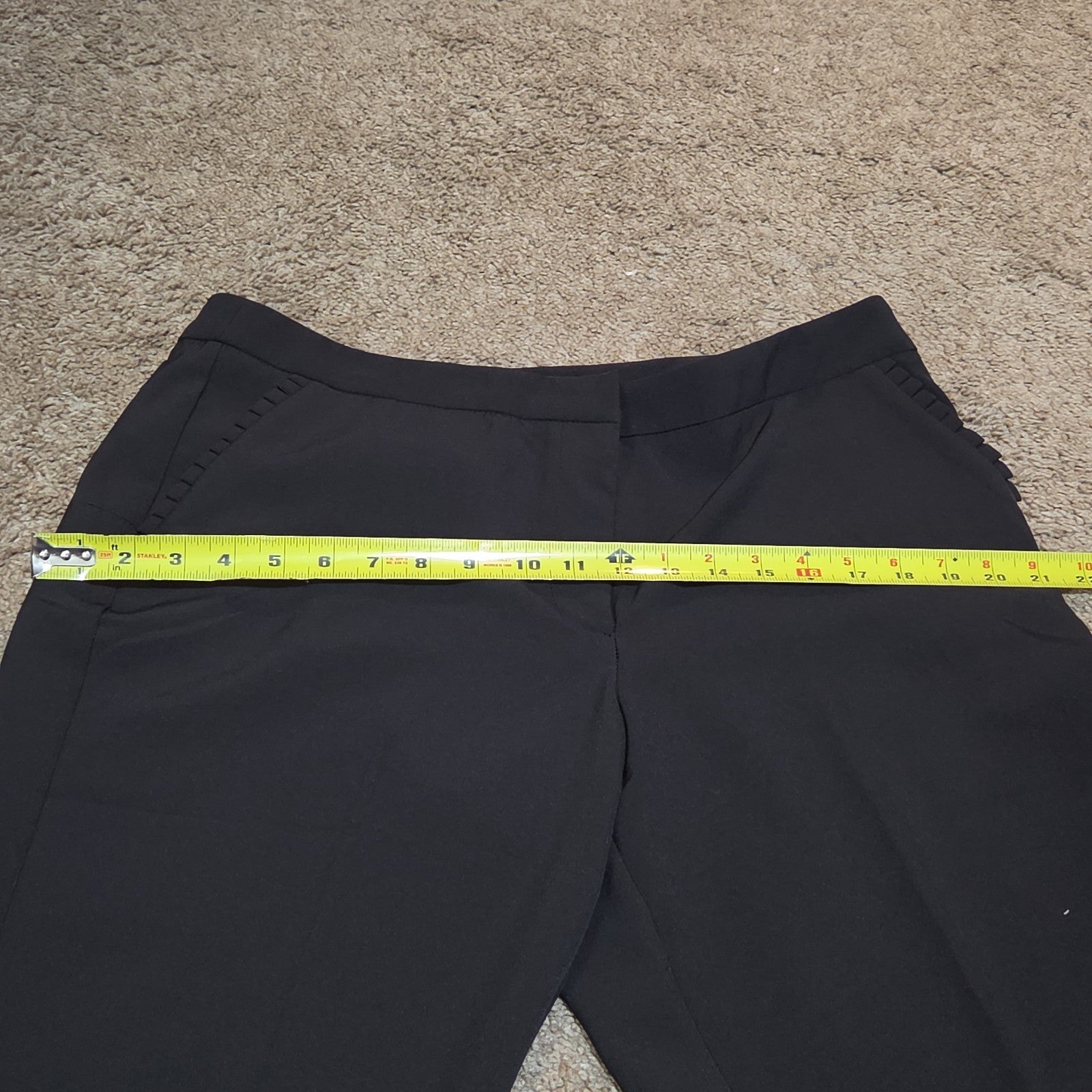 Zac & Rachel Black Dress Pants 14 Pleated Pocket Stretch Career NWOT