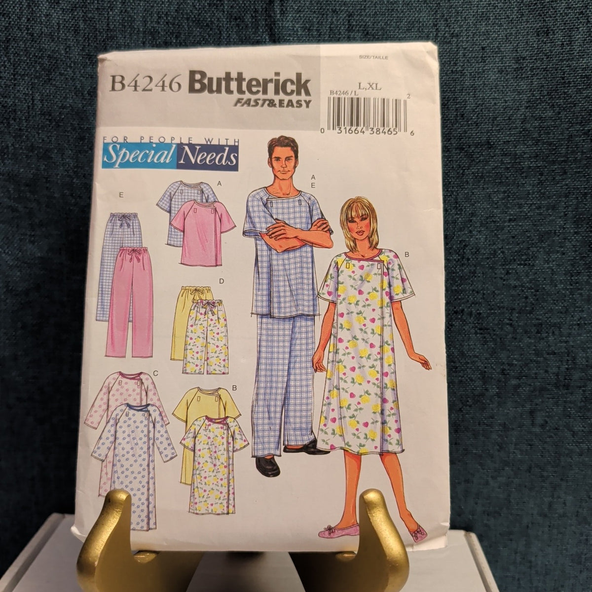 Butterick B4246 Sewing Pattern Adaptive Special Needs Gown Pants Unisex