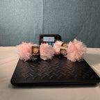 Lion Brand Fun Fur Yarn Soft Pink #101 Lot of 2 Skeins 128yds Eyelash Fluffy NEW