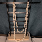 Hawaiian Woven Shell Lei Long Necklace Boho Beach