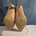 Christian Siriano Nude Heels Pumps 8.5 Pointed Toe Dress Casual Used