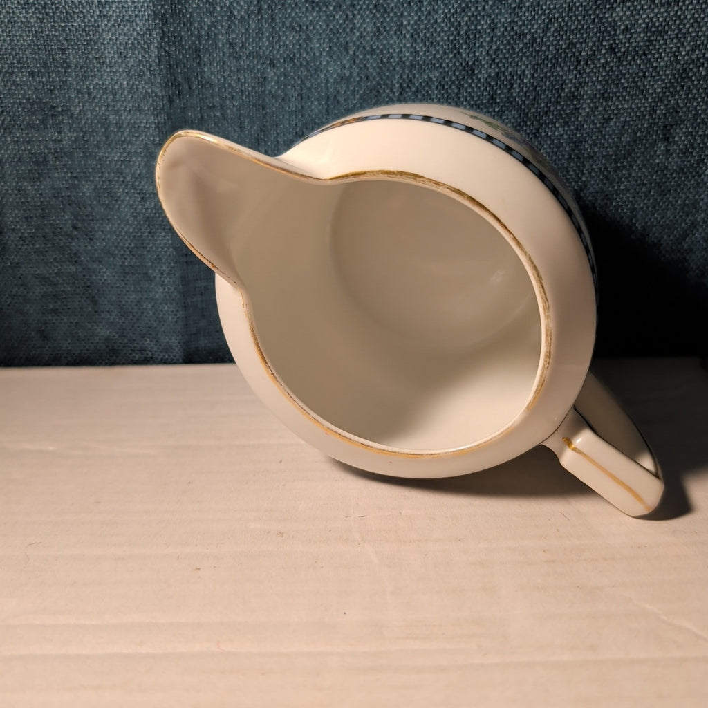 Vintage Noritake Sheridan Creamer Pitcher Art Deco Floral 1920s Gold Japan 3"