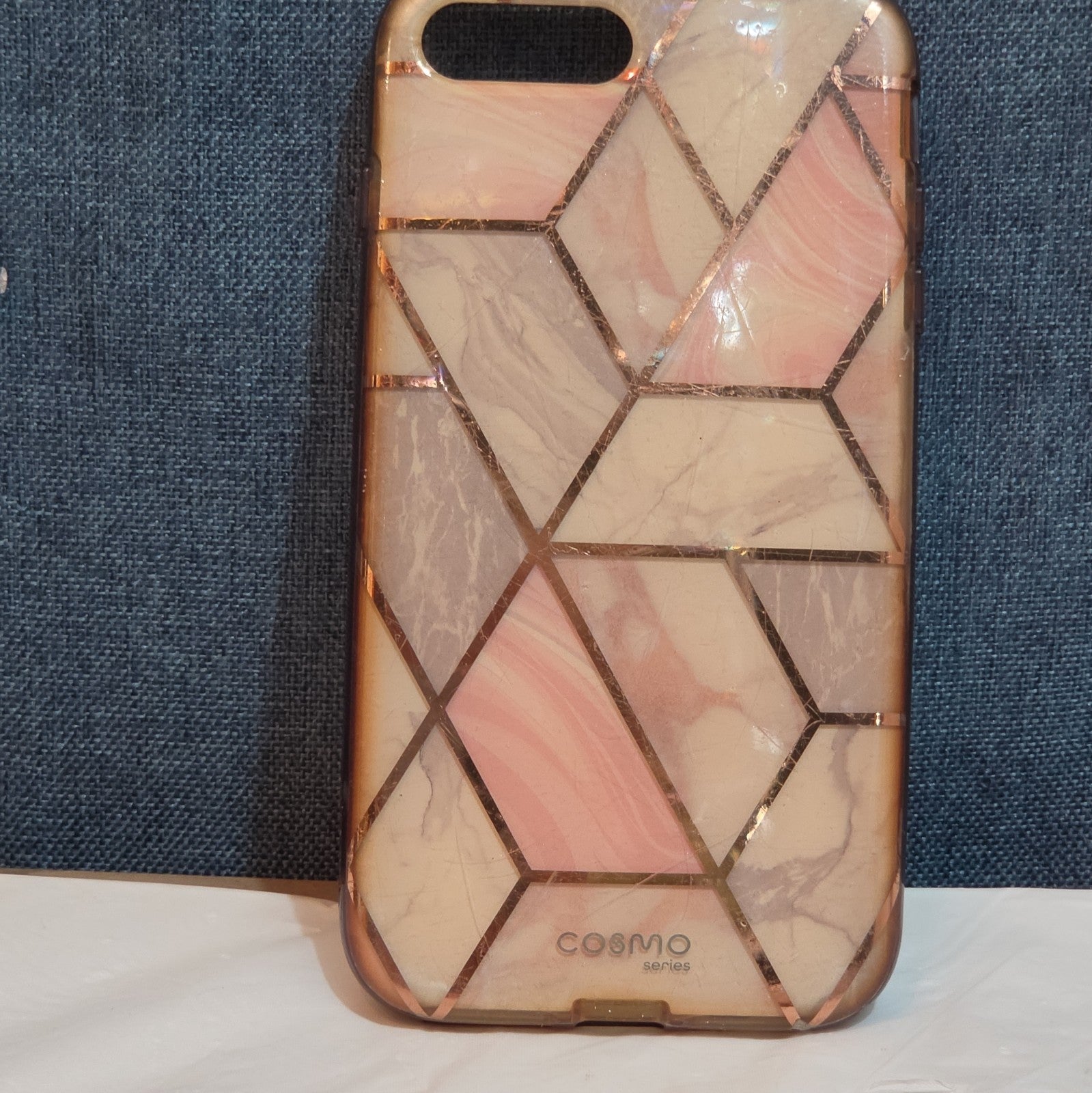 i-Blason Cosmo iPhone 7 Plus 8 Plus Case Pink Marble Rose Gold