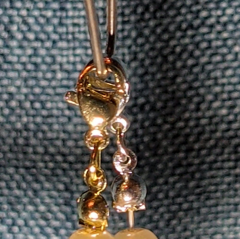 Faux Pearl Purse Charm Gold Silver Tone Letter U