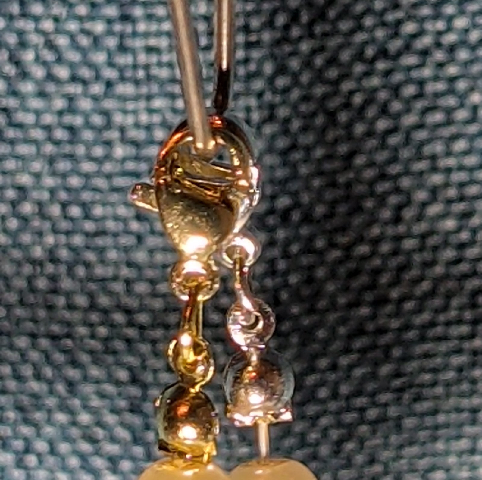 Faux Pearl Purse Charm Gold Silver Tone Letter U