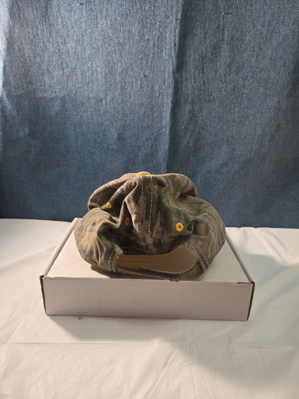 NASCAR Sprint Cup Series Camo Hat Yellow Underbill Adjustable Racing Cap Vintage
