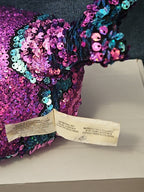 Shimmeez Arlo Narwhal Plush 11" | Reversible Sequin Blue to Purple | Sensory