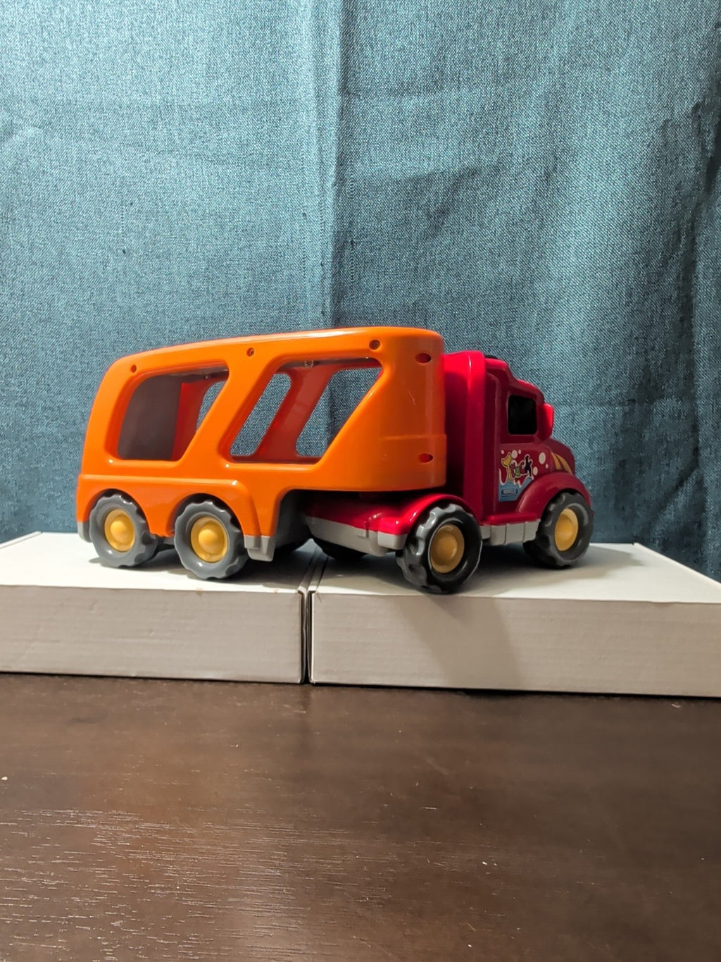 Big Toddler Semi Truck Car Hauler Toy Vehicle Lights & Sounds Transport Trailer