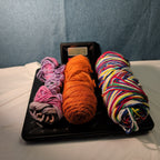 Assorted Yarn Set 9oz Mixed Rainbow Retro Stripe Orange Pink Purple 3 Skeins