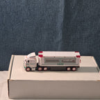 2021 Hess Mini Toy Truck Semi Hauler with Race Car White & Green Collectible