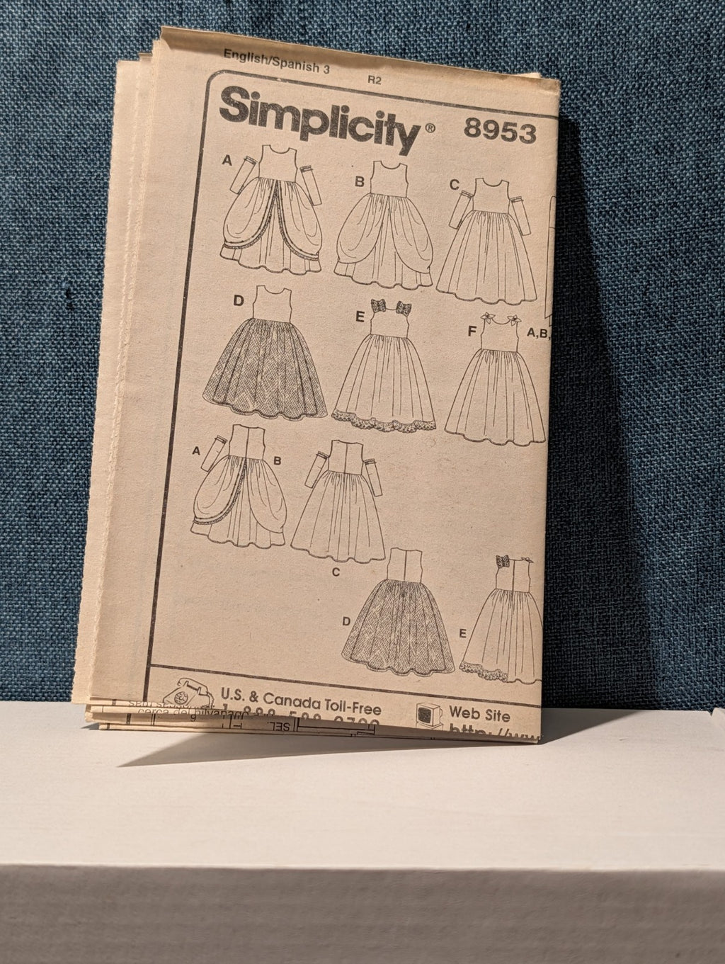 Simplicity 8953 Child's Formal Dress Pattern Flower Girl Wedding Sz 4-8 UNCUT 04