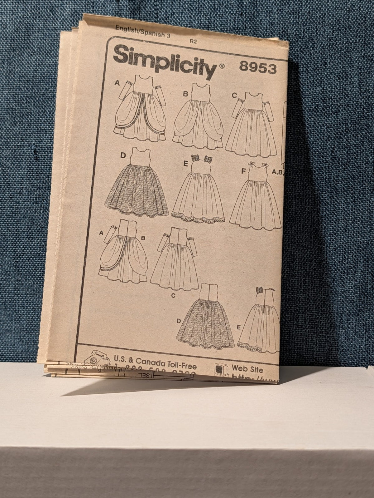 Simplicity 8953 Child's Formal Dress Pattern Flower Girl Wedding Sz 4-8 UNCUT 04