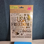 Crafters Square Gold Foil USA Patriotic Rub-On Transfers