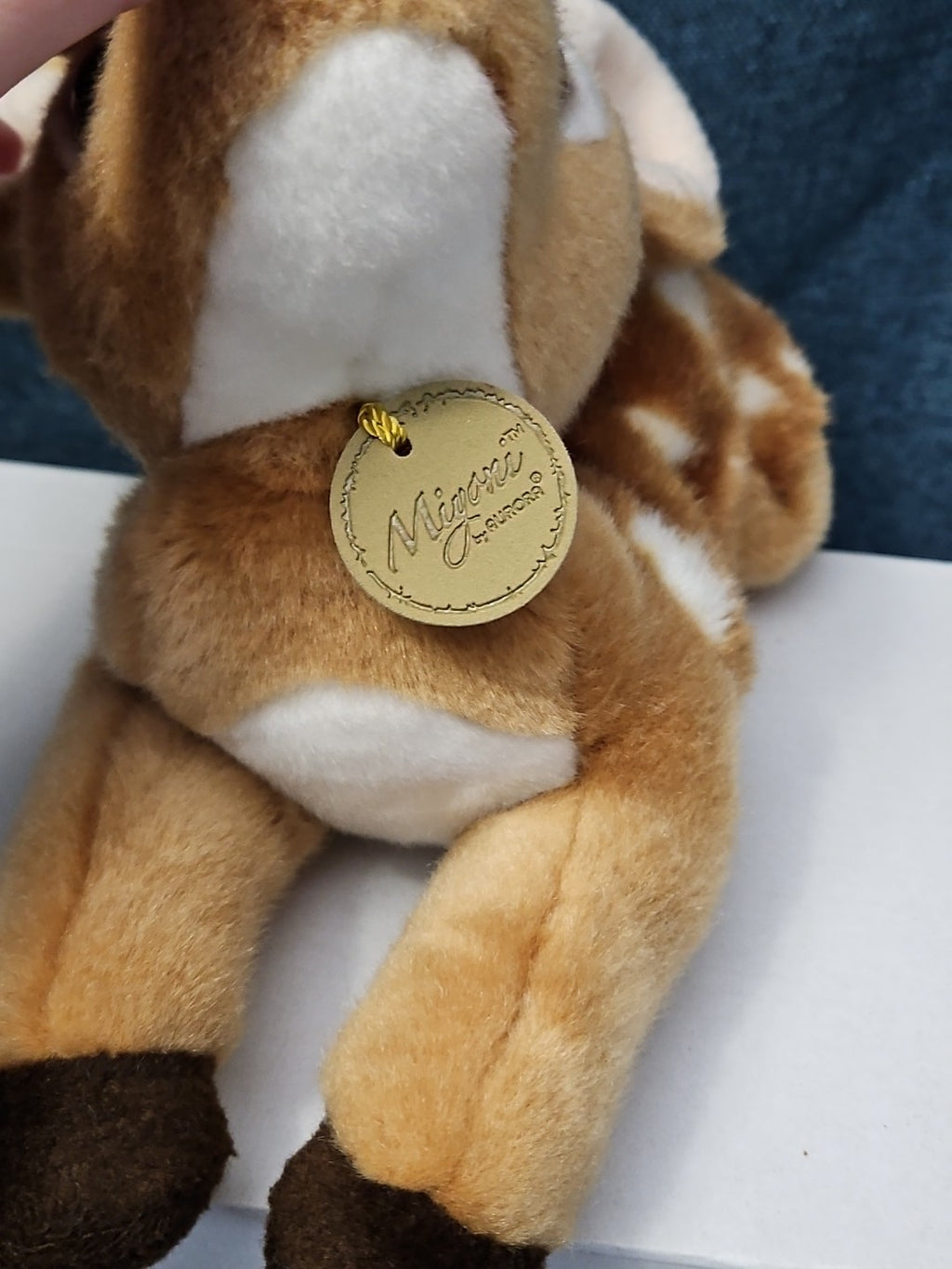 Aurora Miyoni Spotted Fawn Deer Plush 11" | Realistic Laying Down Stuffed Animal