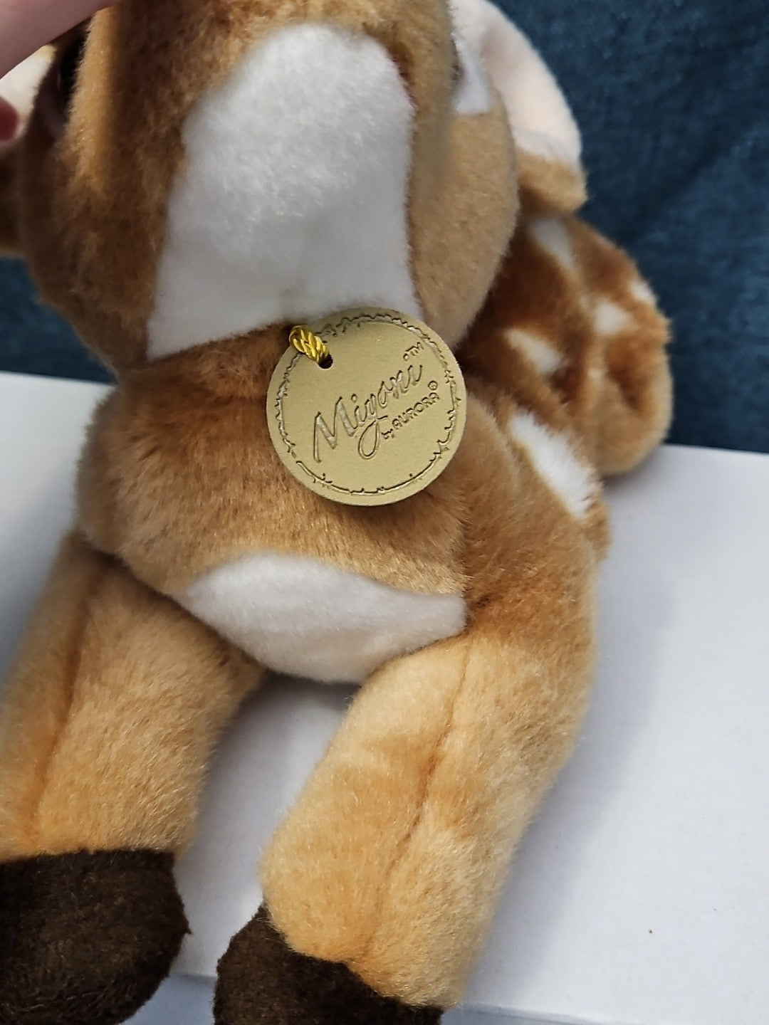 Aurora Miyoni Spotted Fawn Deer Plush 11" | Realistic Laying Down Stuffed Animal