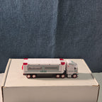 2021 Hess Mini Toy Truck Semi Hauler with Race Car White & Green Collectible