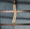 Faux Pearl Purse Charm Gold Silver Tone W Letter Initial
