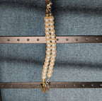 Faux Pearl Purse Charm Gold Silver Tone W Letter Initial