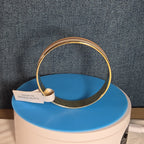 Zoetik Colorblock Enamel Bangle Bracelet Blush Pink Cream Gold Tone