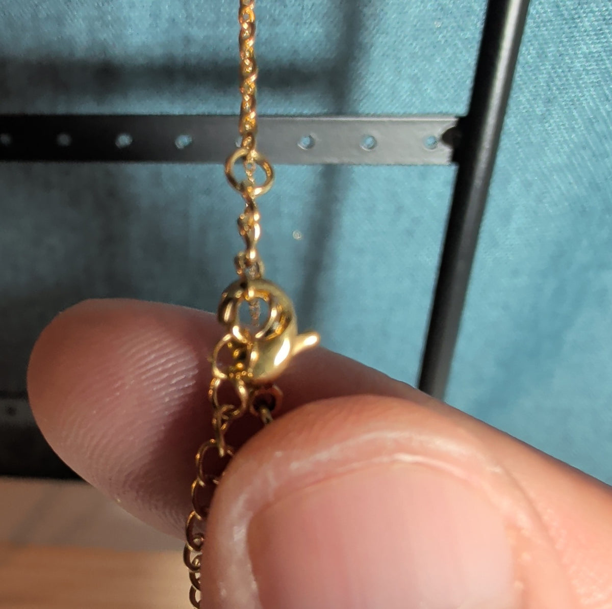Tiny Cross Necklace 9mm Gold Tone Dainty Minimalist