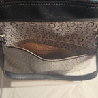 Guess Los Angeles Monogram Tote Bag Gray Black Shoulder Purse