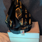 I Love Jesus Bible Black Satin Hair Bonnet Sleep Cap OS