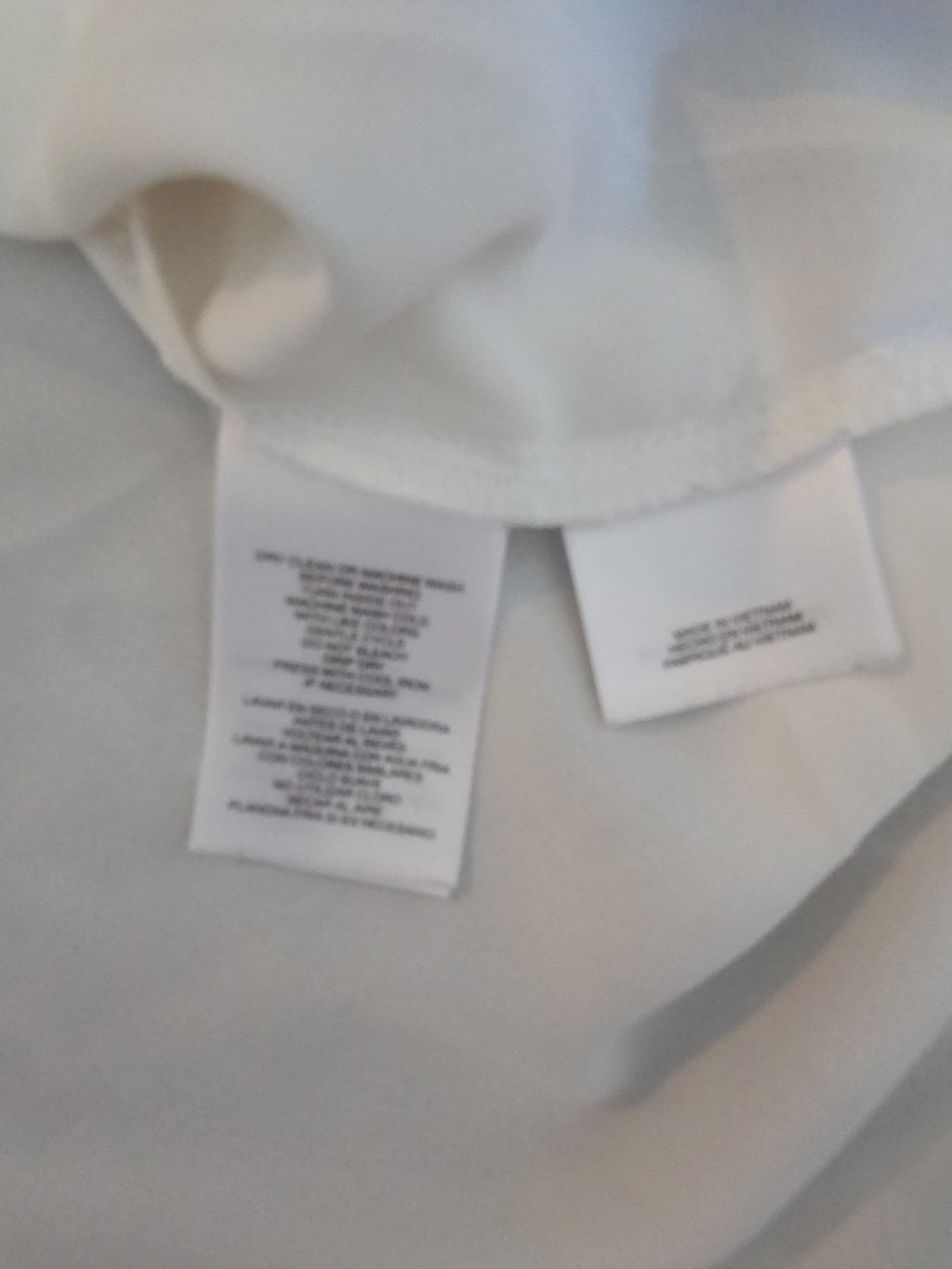 Nine West Blouse White Pocket Split Neck Career Top Gently Used Size PXL