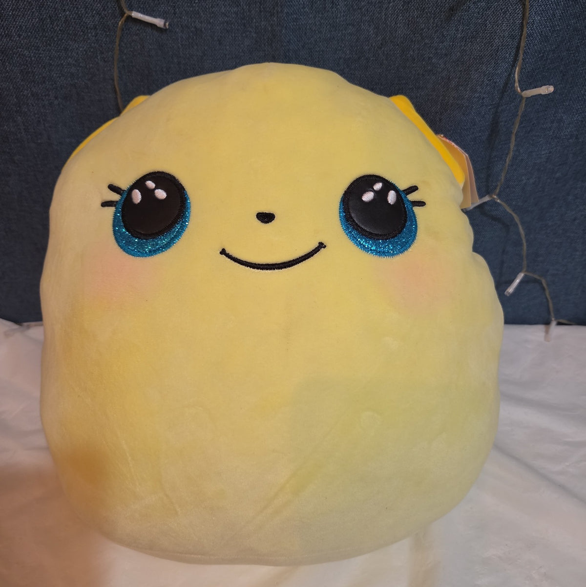 TY Squish-a-Boos Buttercup 10in Yellow Bear Plush Pillow 2021 NWT