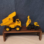 Toy Dump Truck Lot of 2 CAT & DIG 2500 Plastic Sandbox Vehicles