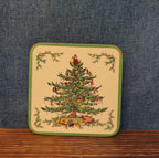 Christmas Tree Cork Back Coaster Holiday Decor Single