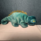 TY Beanie Baby - IGGY the Iguana (dark fabric w/ spikes) (9.5 inch) - MWMTs