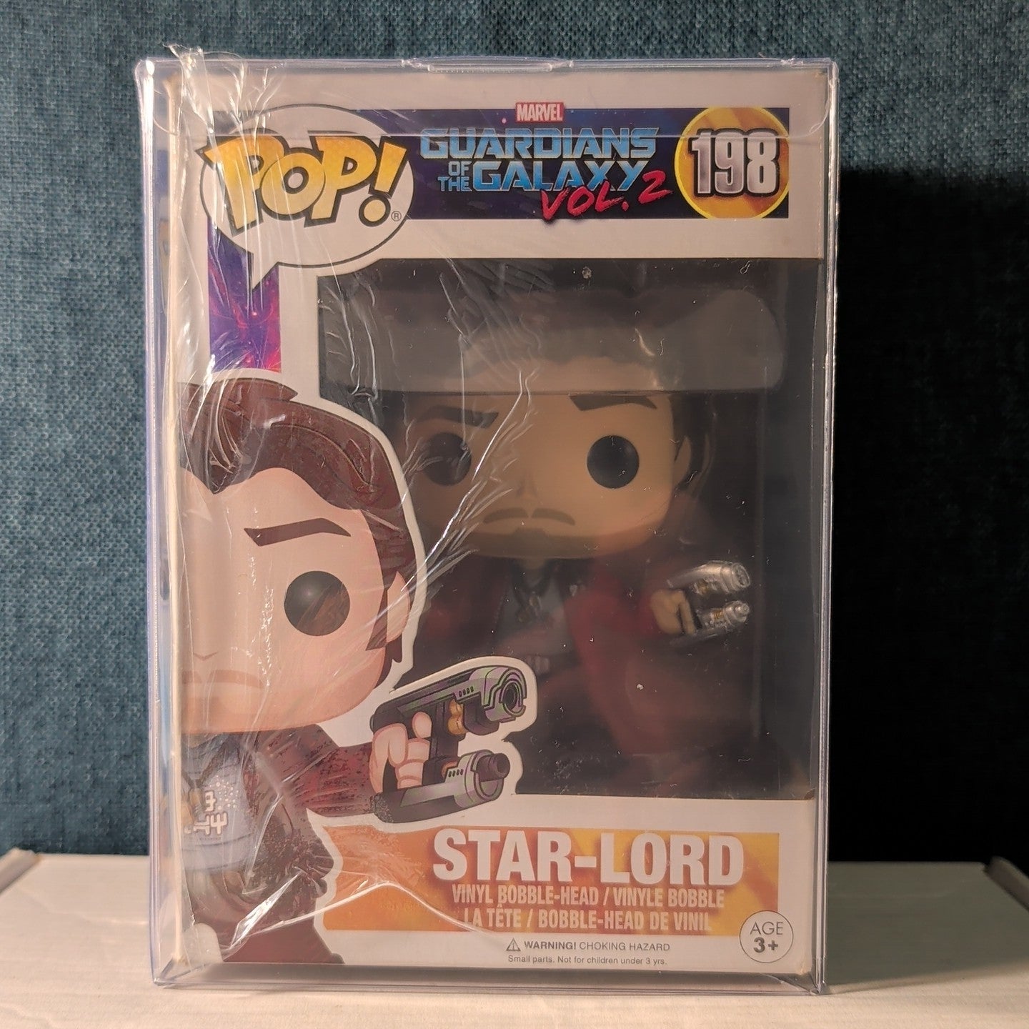 Funko Pop Star-Lord 198 Guardians of the Galaxy Vol2 Viny in Box with Protector 