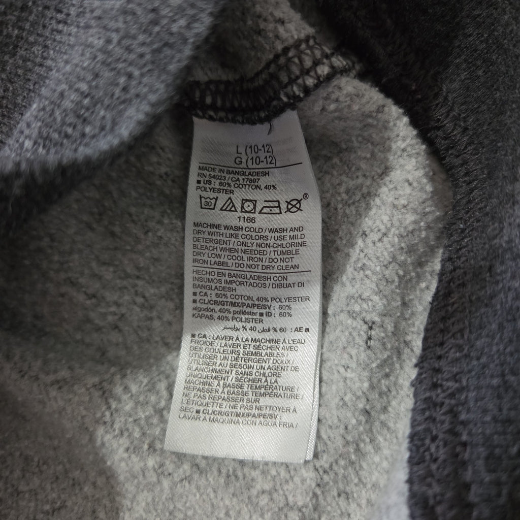 Old Navy Skateboard Skeleton Sweatshirt Boys L Grey Fleece Crewneck Preowned
