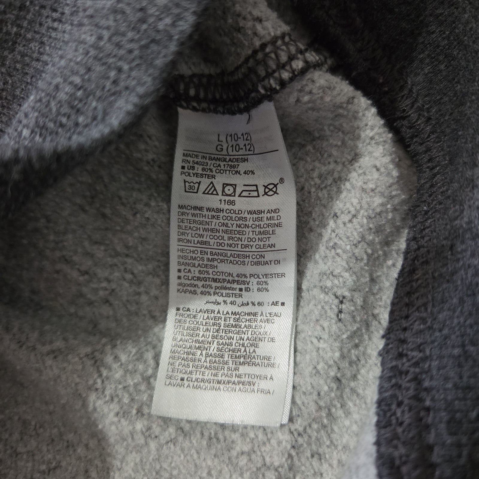 Old Navy Skateboard Skeleton Sweatshirt Boys L Grey Fleece Crewneck Preowned