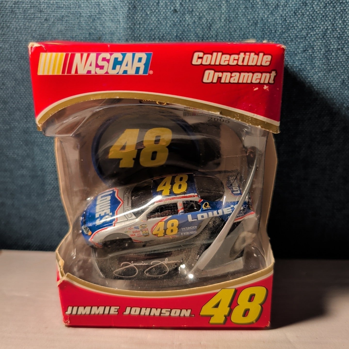 Jimmie Johnson 48 Lowe's 2005 Trevco Diecast Car Ornament NEW Distressed Box