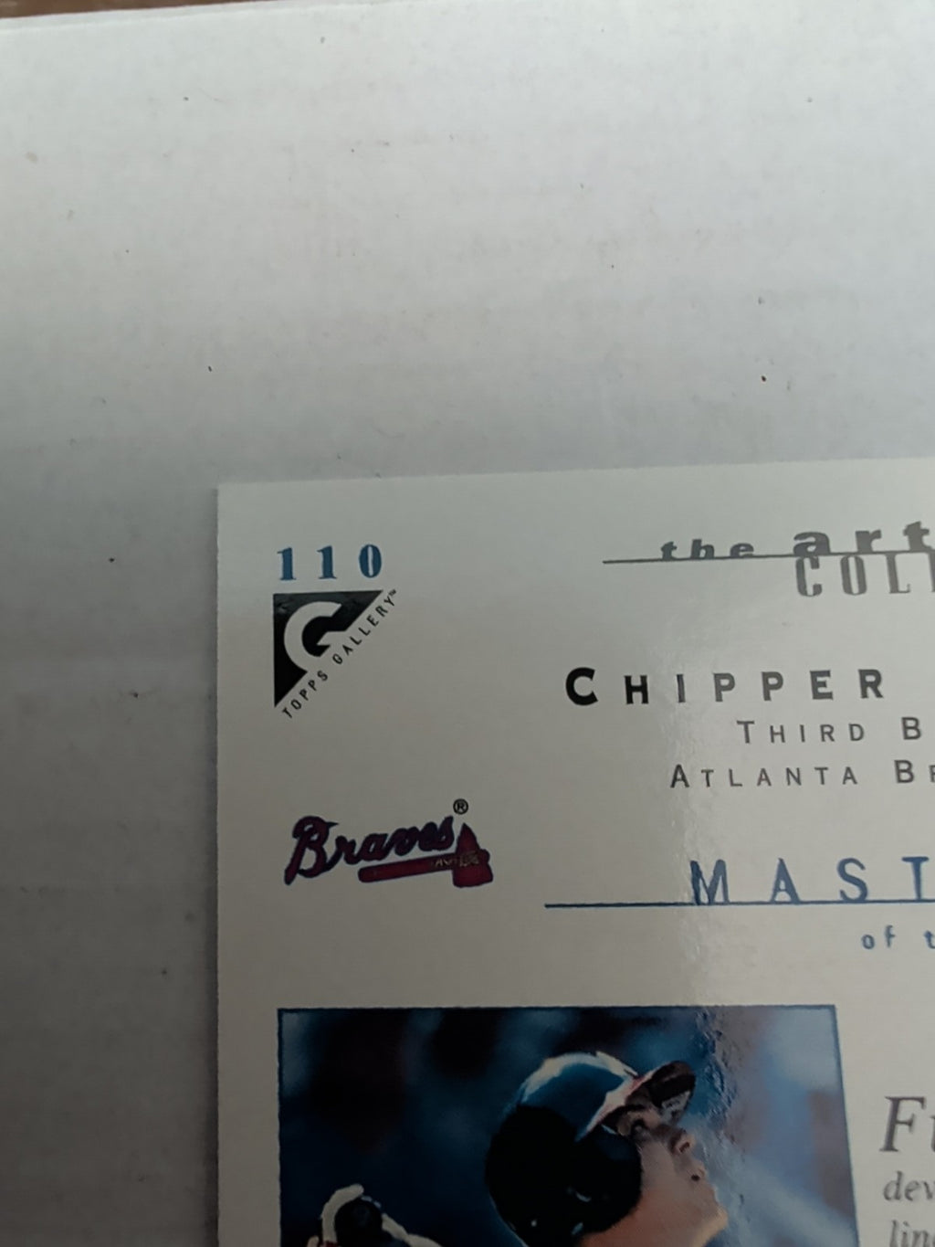 2000 Topps Gallery - Masters of the Game Chipper Jones #110