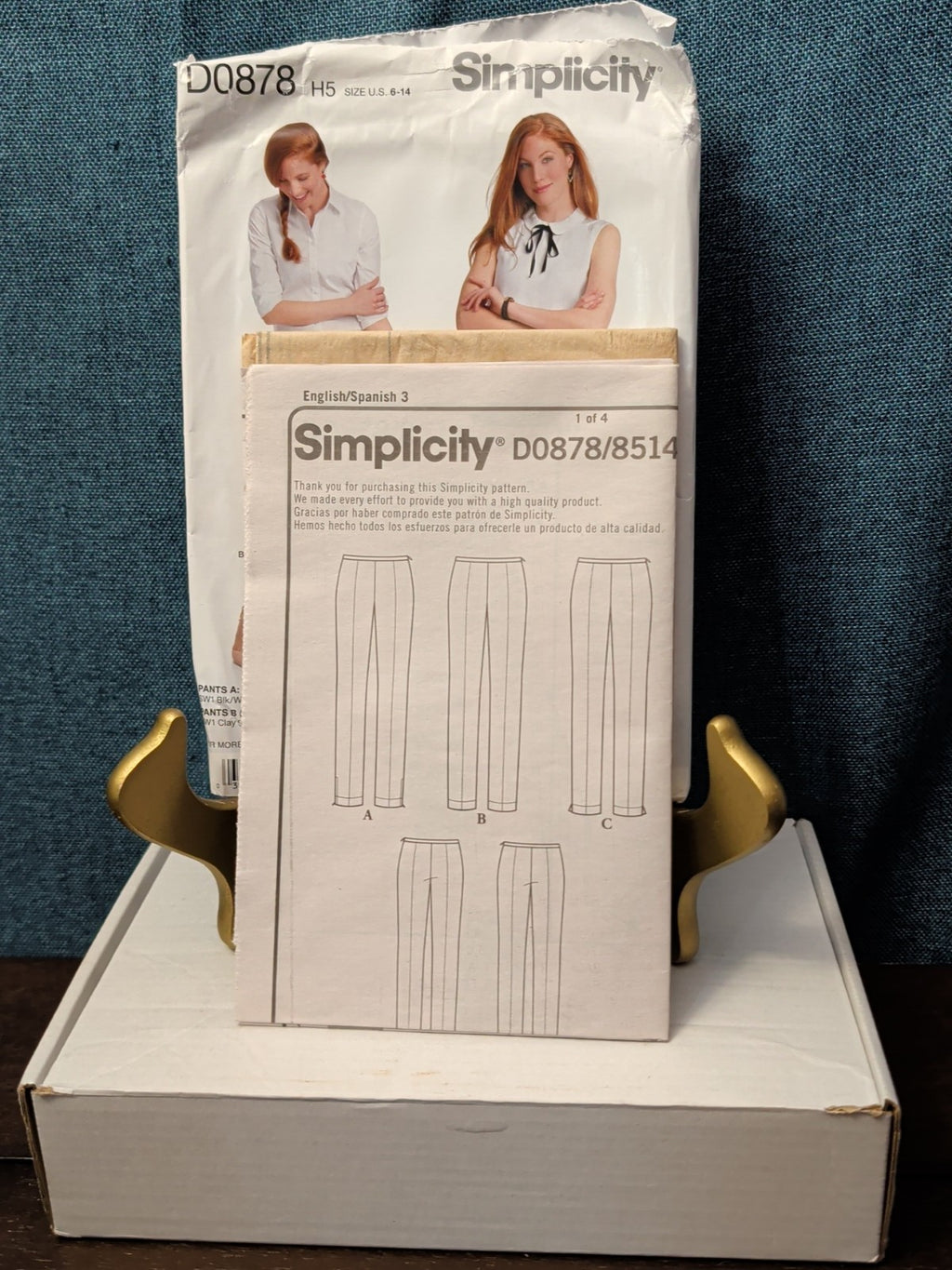 UNCUT Simplicity Pattern D0878 (8514) Amazing Fit Pants Trousers Slim Avg Curvy