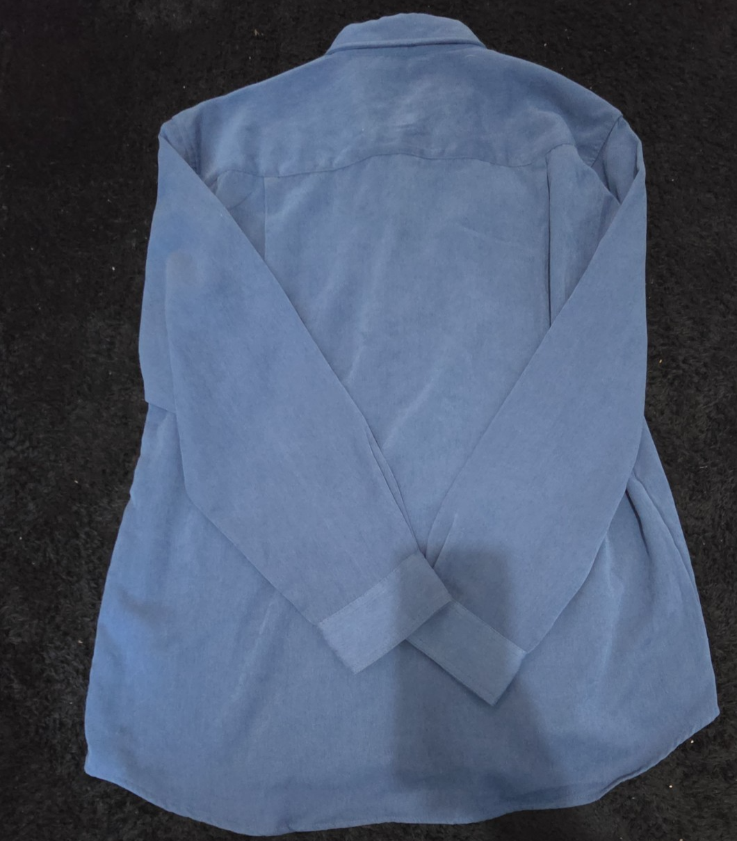 George Sueded Shirt Mens M Blue Long Sleeve Button Up NWT