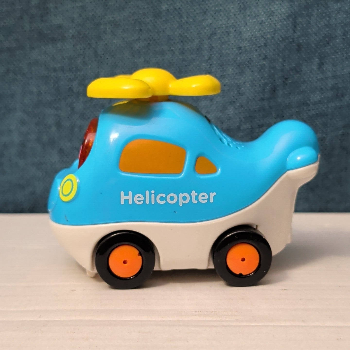 VTech Go! Go! Smart Wheels HELICOPTER | Light Blue & Yellow | Tested Works!