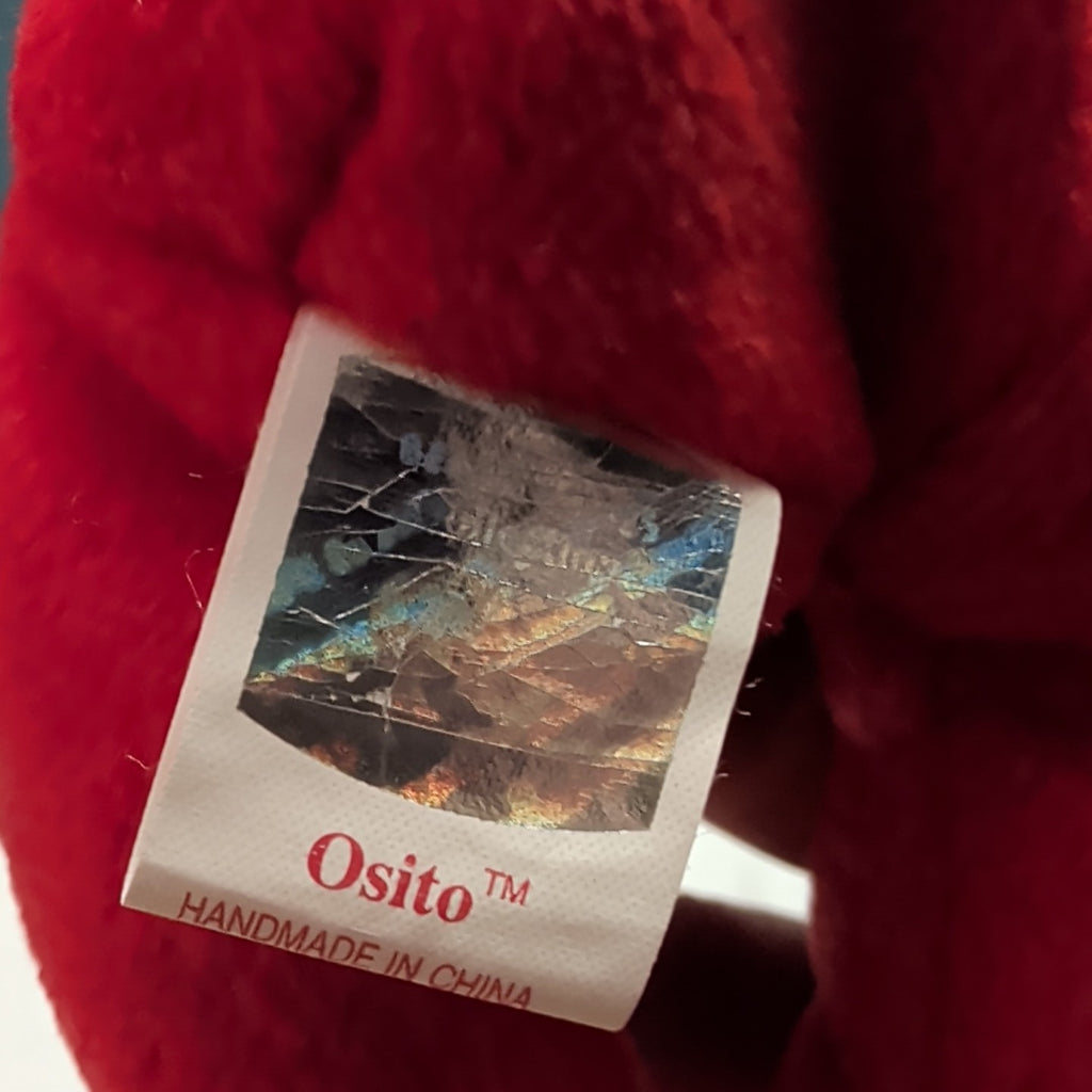 ​Ty Beanie Baby Osito Mexico Red Bear 1999 Retired Flag Chest Mint Tags 04244