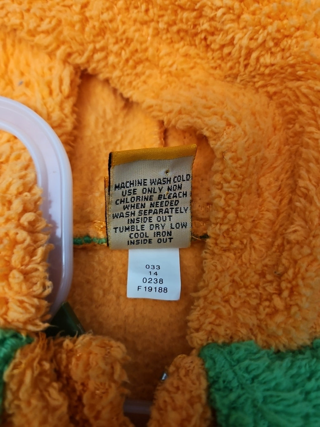 Hyde & Eek Baby Pumpkin Costume 12 Months Plush Zip Up Jack O Lantern Hooded