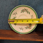 Spode Christmas Tree S3324 England 5.75" Saucers Set 2 Vintage