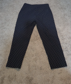 Zac & Rachel Pants 12 Black White Polka Dot Pull On Stretch