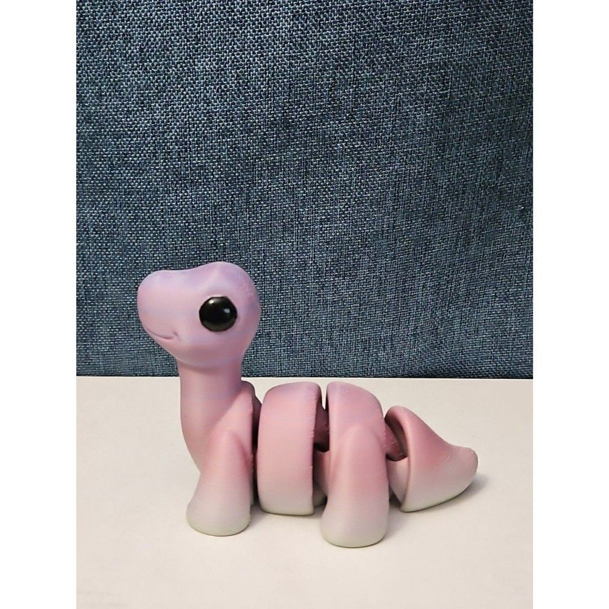 Mini Articulated Brontosaurus Fidget Toy | 3D Printed Dinosaur | Pink Purple