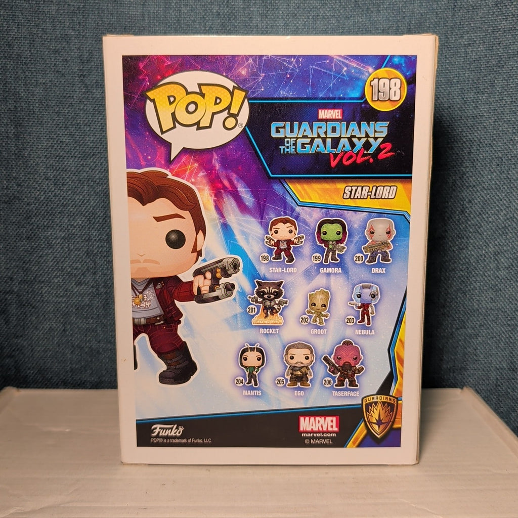 Funko Pop Star-Lord 198 Guardians of the Galaxy Vol2 Viny in Box with Protector 