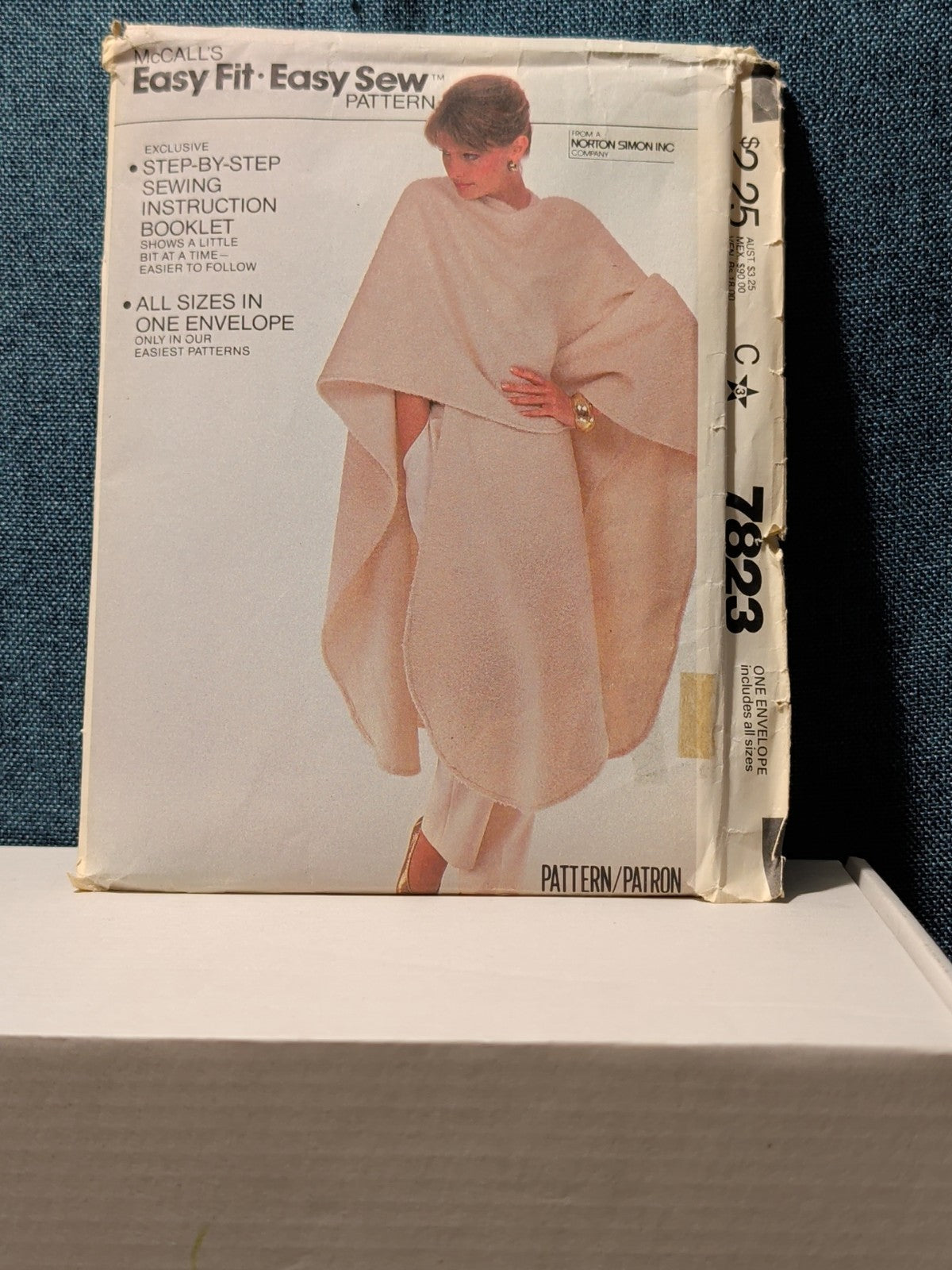​Vintage McCall's 7823 Sewing Pattern | Misses' Poncho Cape Wrap | Easy One Size
