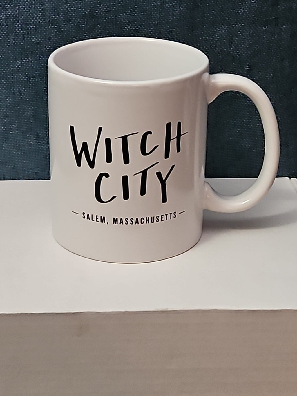 Witch City Salem Massachusetts Coffee Mug | Artistic Souvenir Tea Cup | White
