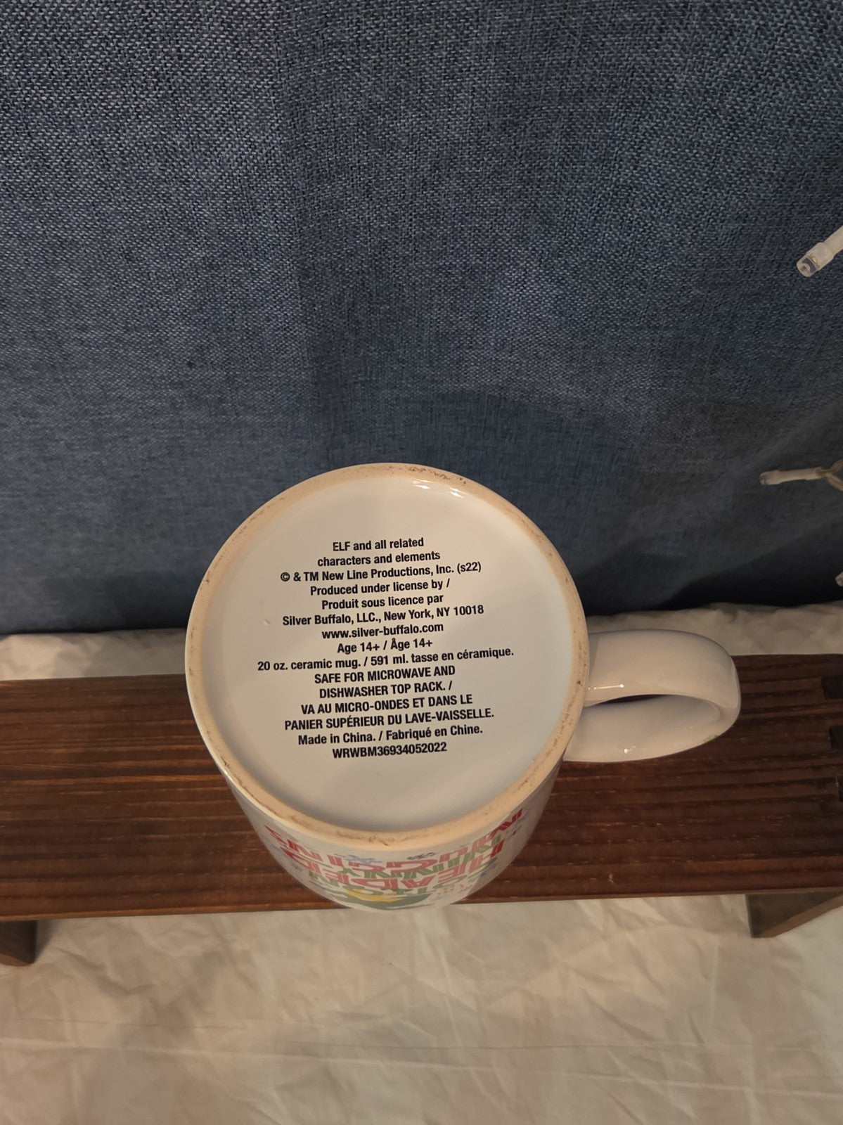 ELF Christmas Movie Ceramic Coffee Mug I'm a Cotton-Headed Ninny-Muggins 20 oz