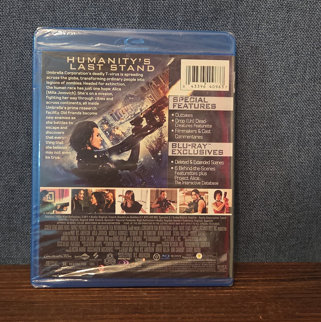 Resident Evil Retribution Blu-Ray Milla Jovovich
